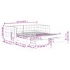 vidaXL Divano Letto Estraibile con Cassetti Rosa 100x200 cm Velluto