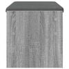 vidaXL Panca per ingresso con cuscino Grigio Sonoma 83 x 38 x 40 cm