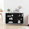vidaXL Credenza Rovere Nero 103,5 x 35 x 70 cm Legno multistrato