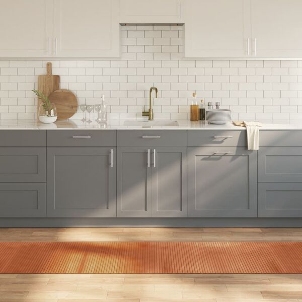 vidaXL Tappeto Rettangolare Marrone 60x500 cm in Bamb&ugrave;