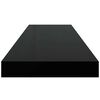 vidaXL Scaffali a Parete 4 pz Nero Lucido 80x23,5x3,8 cm in MDF