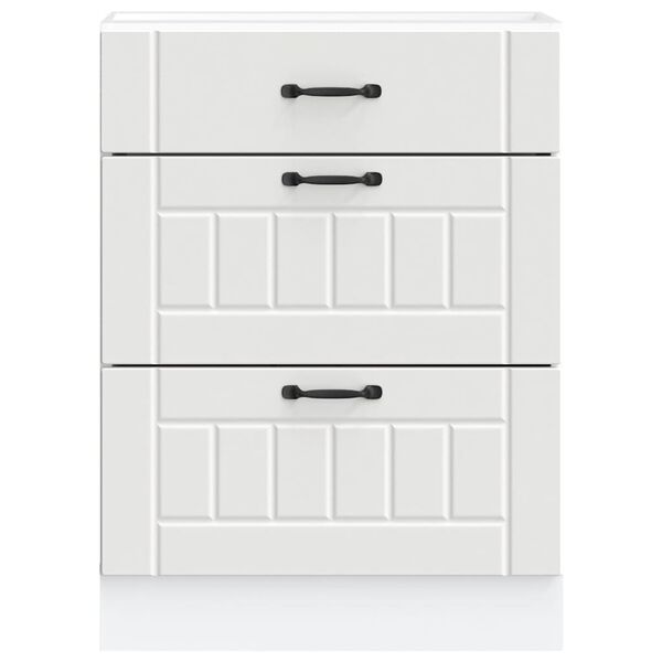 vidaXL Base da Cucina Lucca Bianco in Legno Multistrato