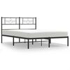 vidaXL Giroletto con Testiera in Metallo Nero 120x200 cm