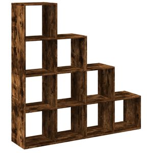 vidaXL Libreria 4 Ripiani Rovere Fumo 131,5x29x131,5 cm in Truciolato