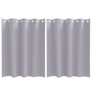 vidaXL Tende Blackout con Anelli 2 pcs Grigio Metallico 140 x 140 cm