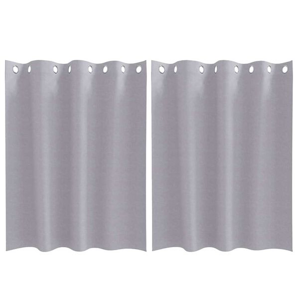 vidaXL Tende Blackout con Anelli 2 pcs Grigio Metallico 140 x 140 cm
