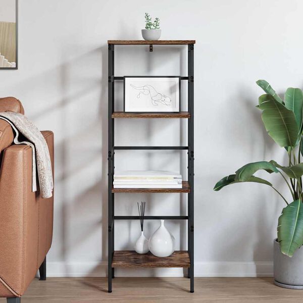 vidaXL Libreria Rovere fumé 40 x 29,5 x 115 cm Legno multistrato