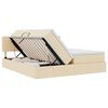 vidaXL Letto con Contenitore Crema 200 x 200 cm Pelle Sintetica