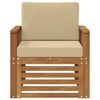 vidaXL Set di divani da esterno con cuscino Naturale 71 x 63 x 73 cm