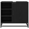 vidaXL Mobile da Bagno Rovere Nero 65 x 33 x 60 cm Legno multistrato