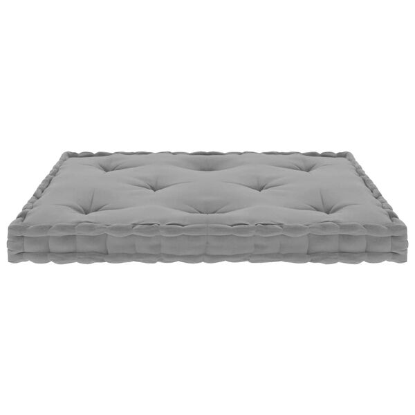 vidaXL Cuscino per Pallet e Pavimento Grigio 73x40x7 cm in Cotone