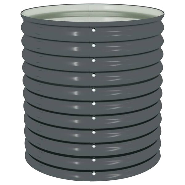 vidaXL Letto Rialzato Giardino 80x80x81 cm in Acciaio Zincato Grigio