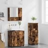vidaXL Set di mobili per il bagno Montaggio a parete 3 pcs Rovere fum&eacute;