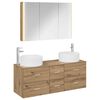 vidaXL Set di mobili per il bagno 4 pz Rovere Artigianale