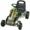 vidaXL Go Kart a pedali con seduta regolabile Verde