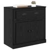 vidaXL Credenza Rovere Nero 70 x 35,5 x 67,5 cm Legno multistrato