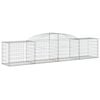 vidaXL Cesto Gabbione ad Arco 300x50x60/80 cm Ferro Zincato