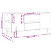 vidaXL Tavolino da Salotto Bianco 102x44,5x50 cm in Legno Multistrato