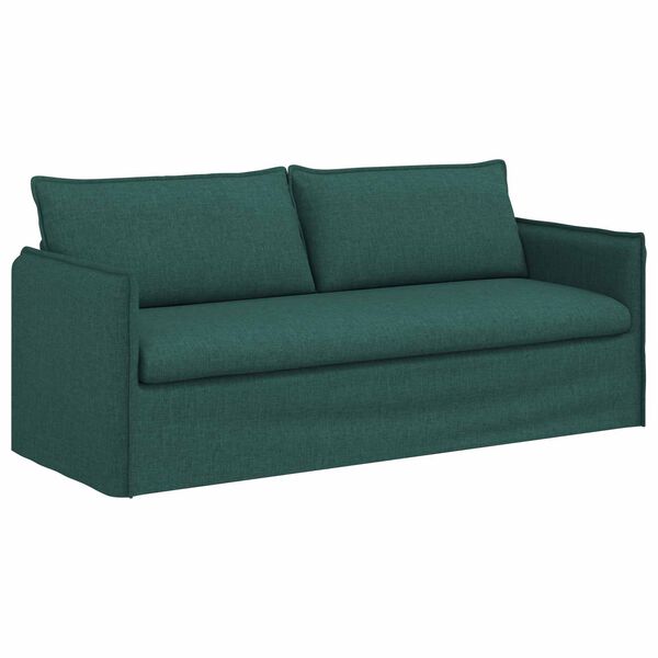 vidaXL Divano Verde Scuro 196 x 82 x 85 cm Tessuto