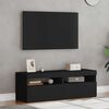 vidaXL Mobili Porta TV con Luci LED 2 pz Neri 60x35x40 cm