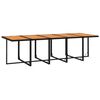 vidaXL Set da Pranzo da Giardino 11 pz con Cuscini in Polyrattan Nero