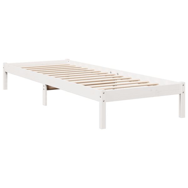 vidaXL Letto Extra Lungo senza Materasso Bianco 80x220 cm in Pino