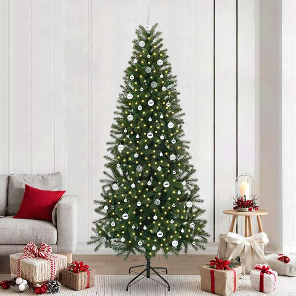 vidaXL Albero di Natale artificiale con 300 LED Verde 240 cm PE e PVC