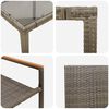 vidaXL Set da Pranzo per Giardino 5 pcs Grigio polyrattan