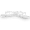 vidaXL Set Salotto da Giardino 7 pz in Legno Massello di Pino Bianco