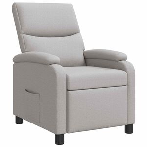 vidaXL Poltrona reclinabile Grigio Nuvola Tessuto