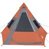 vidaXL Tenda da Campeggio Tipi 7 Persone Arancione Impermeabile