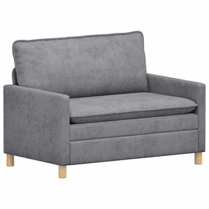 vidaXL Divano Grigio Chiaro 126 x 81 x 87,5 cm Poliestere