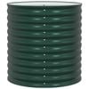 vidaXL Letto rialzato da giardino Verde 80 x 80 x 81 cm Acciaio