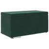 vidaXL Pouf Verde Scuro 81 x 41 x 40 cm Velluto e Legno Ingegnerizzato