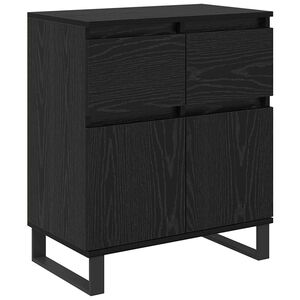 vidaXL Credenza con cassetto Rovere Nero 60 x 35 x 70 cm