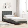 vidaXL Giroletto senza Materasso Hanko Grigio Scuro 80x200 cm Tessuto
