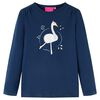 vidaXL Maglietta da Bambina a Maniche Lunghe Blu Marino 116