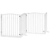 vidaXL Cancello Cani Porta Pieghevole Bianco 12 Pannelli 640 cm Pioppo