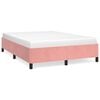 vidaXL Giroletto senza Materasso Rosa 140x190 cm in Velluto