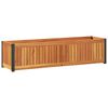 vidaXL Fioriera da Giardino 110x30x27,5 cm in Legno Massello di Acacia