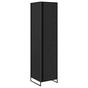 vidaXL Armadio Rovere Nero 50 x 50 x 200 cm Legno ingegnerizzato