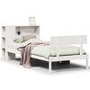 vidaXL Letto Libreria senza Materasso Bianco 90x190 cm Massello Pino