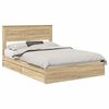 vidaXL Letto con Contenitore con testiera Rovere Sonoma 140 x 190 cm
