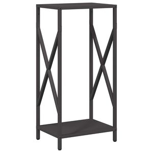 vidaXL Rastrelliera per Legna da Ardere Nera 34x25x70 cm