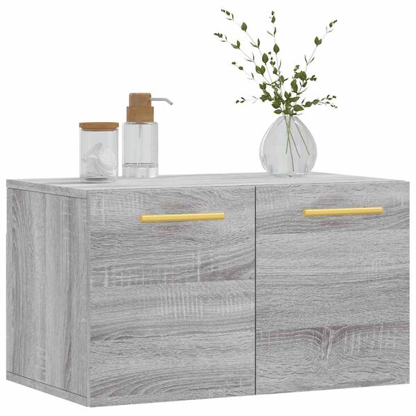 vidaXL Mobile a Parete Grigio Sonoma 60x36,5x35cm in Legno Multistrato