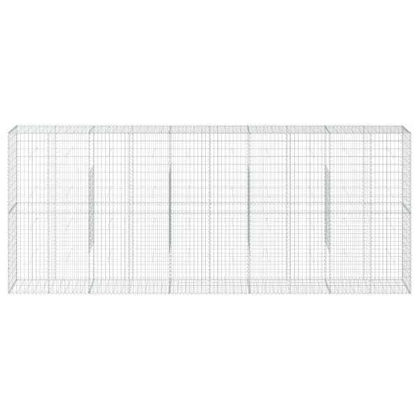vidaXL Cesto Gabbione con Copertura 500x50x200 cm in Ferro Zincato