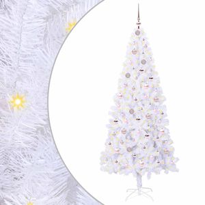 vidaXL Albero di Natale artificiale Bianco 210 cm PVC e Acciaio