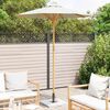vidaXL Ombrello da giardino Bianco Crema &Oslash; 270 x 260 cm Bamb&ugrave;