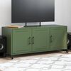 vidaXL Mobile TV Verde Oliva 100,5x39x43,5cm Acciaio Laminato a Freddo