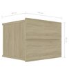 vidaXL Comodini 2 pz Rovere Sonoma 40x30x30 cm in Legno Multistrato